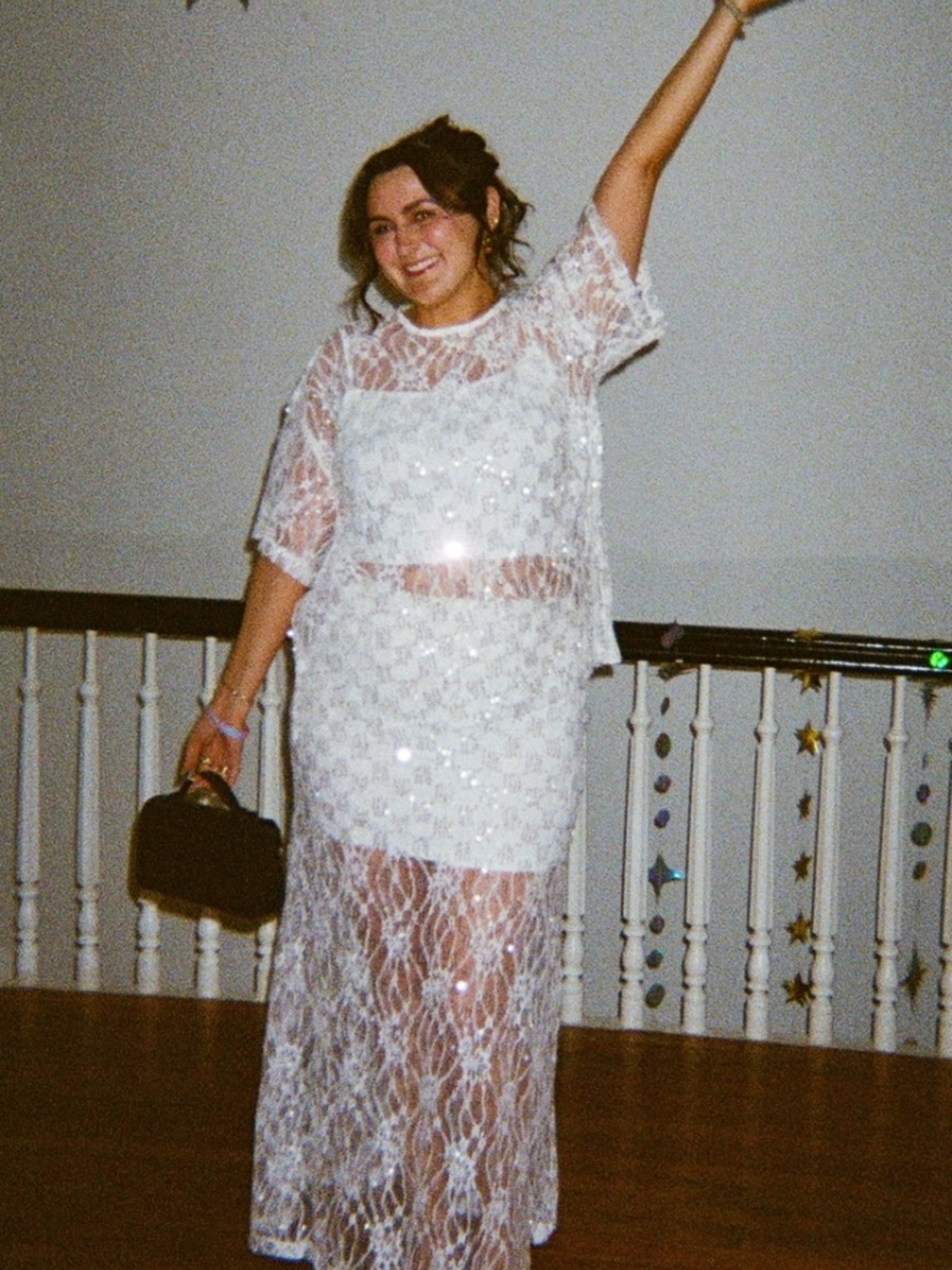 Petal & Pup Ivory Sequin Lace Two-Piece Set — L (top), M (skirt)